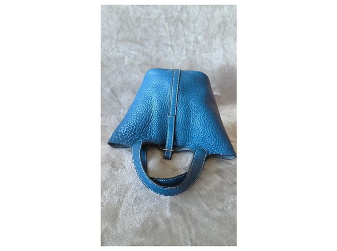 Bolsa Hermès Picotin Lock Blue Jean Azul - vista 13