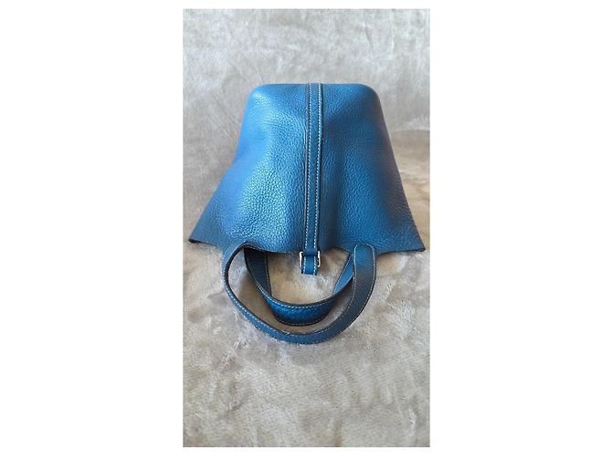 Bolsa Hermès Picotin Lock Blue Jean Azul - vista 14