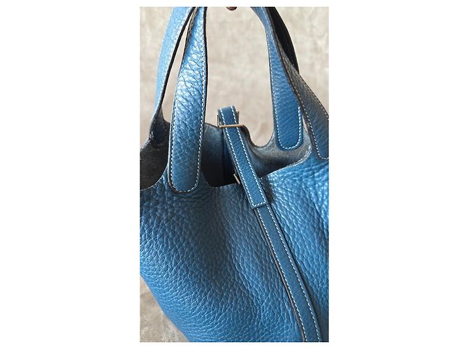 Bolsa Hermès Picotin Lock Blue Jean Azul - vista 15