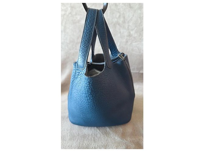 Bolsa Hermès Picotin Lock Blue Jean Azul - vista 2