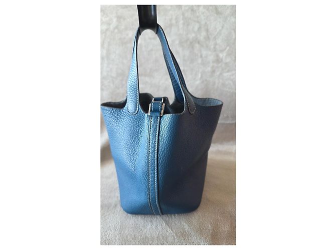 Bolsa Hermès Picotin Lock Blue Jean Azul - vista 3