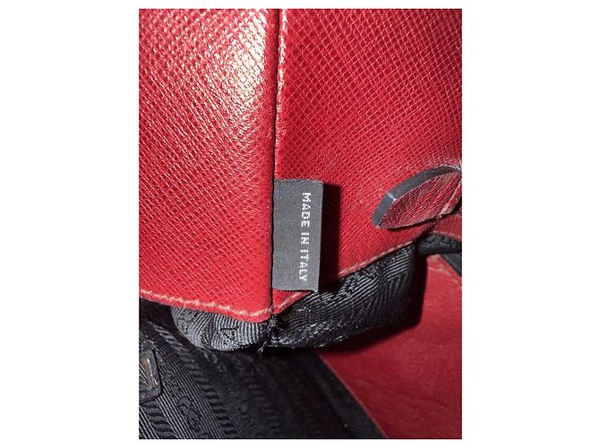 Prada Saffiano Soft Tote Bag - Cerise Bordeaux - Ansicht 10