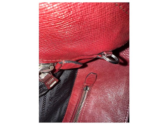 Prada Saffiano Soft Tote Bag - Cerise Bordeaux - Ansicht 11