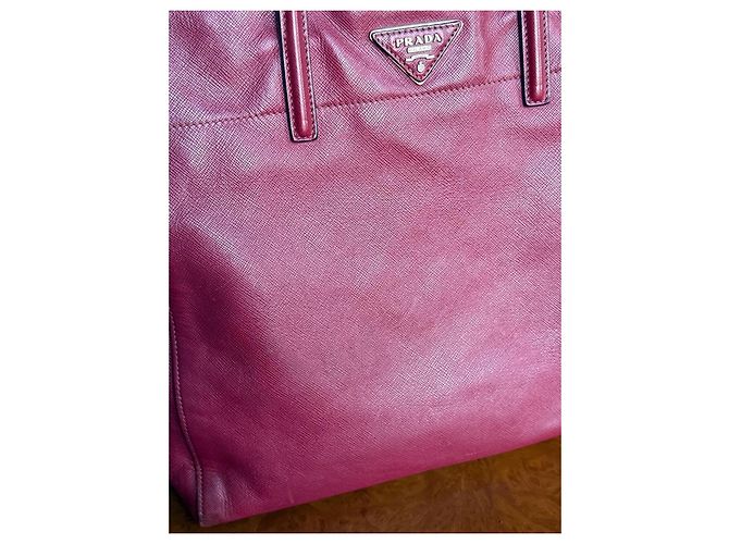 Prada Saffiano Soft Tote Bag - Cerise Bordeaux - Ansicht 14