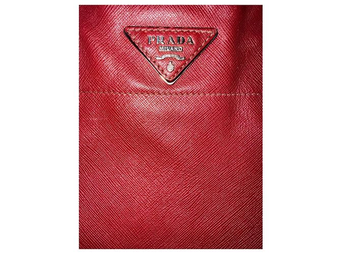 Prada Saffiano Soft Tote Bag - Cerise Bordeaux - Ansicht 8