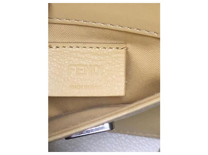 Fendi Monster Eyes Portafoglio con Catena Beige - vista 10