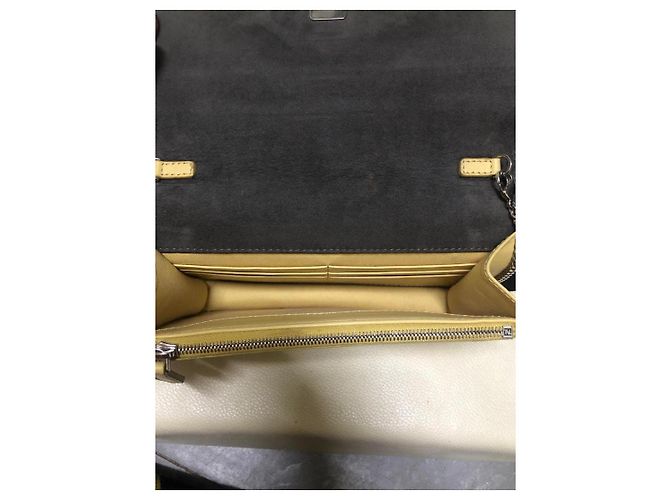 Fendi Monster Eyes Portafoglio con Catena Beige - vista 7
