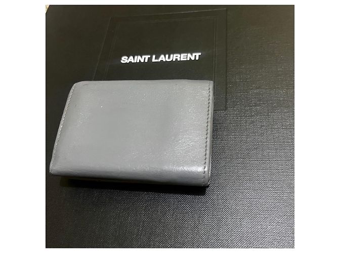 Autre Marque Cartera Monograma Saint Laurent YSL Gris - vista 2