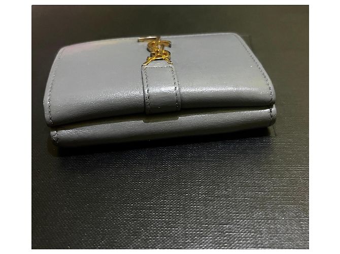 Autre Marque Cartera Monograma Saint Laurent YSL Gris - vista 4