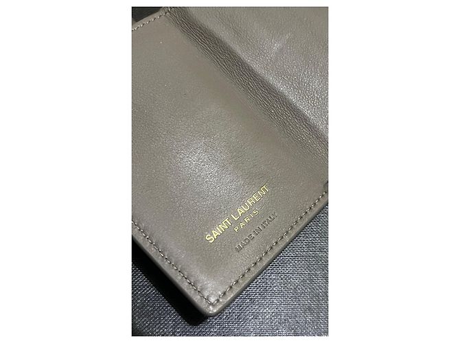 Autre Marque Cartera Monograma Saint Laurent YSL Gris - vista 5