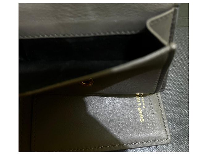 Autre Marque Cartera Monograma Saint Laurent YSL Gris - vista 8