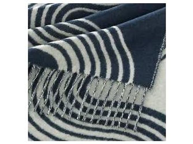 Hermès Casaque Vague Kaschmirschal Weiß Blau - Ansicht 2