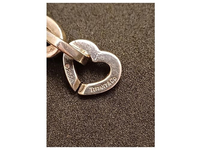 Bracciale Tiffany & Co. Heart Link Argento e Oro Giallo D'oro Silver hardware - vista 4