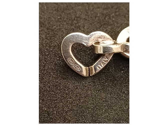 Bracciale Tiffany & Co. Heart Link Argento e Oro Giallo D'oro Silver hardware - vista 5