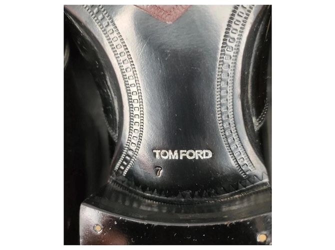 Scarpe Oxford Tom Ford in pelle verniciata nera Nero - vista 3