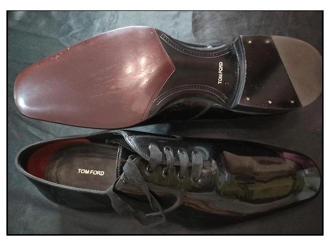 Scarpe Oxford Tom Ford in pelle verniciata nera Nero - vista 7