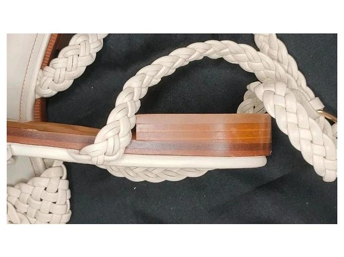 Autre Marque Sandali bassi ME+EM pelle intrecciata bianca Bianco - vista 5