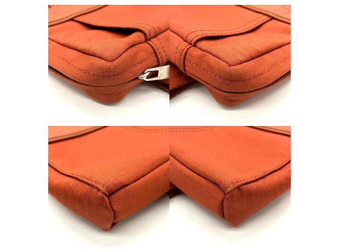 Hermès Hermes Acapulco Orange Pochette Waist Bag Arancione - vista 3