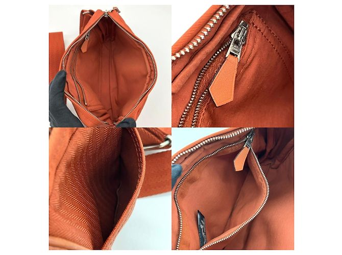 Hermès Hermes Acapulco Orange Pochette Waist Bag Arancione - vista 6