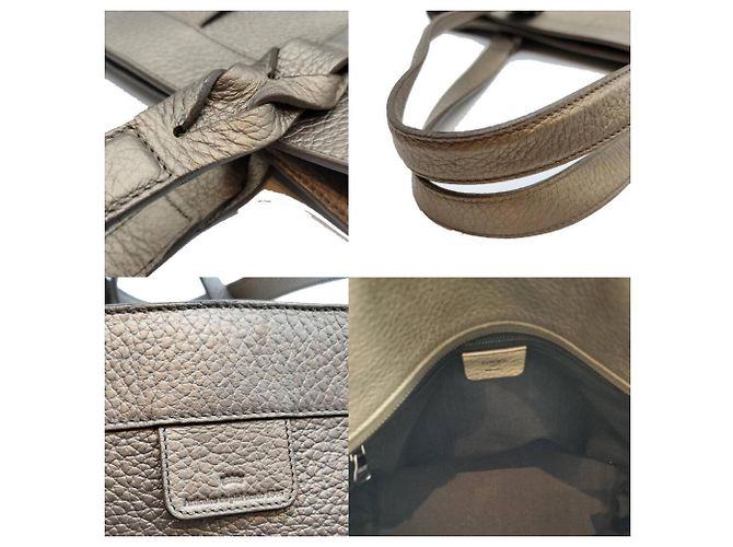 Borsa Tote Loewe Fusta Anagram D'oro - vista 5