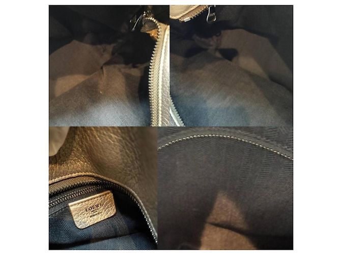 Borsa Tote Loewe Fusta Anagram D'oro - vista 6