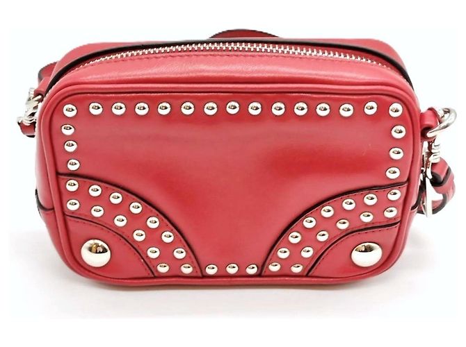 Prada Schultertasche aus rotem Leder - Ansicht 2
