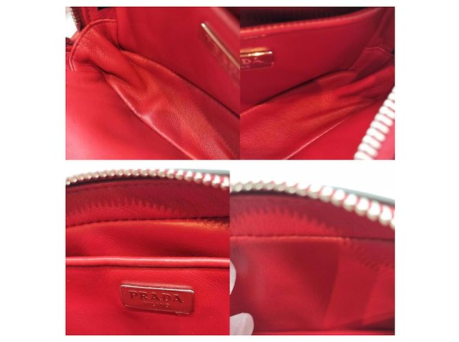 Prada Schultertasche aus rotem Leder - Ansicht 5
