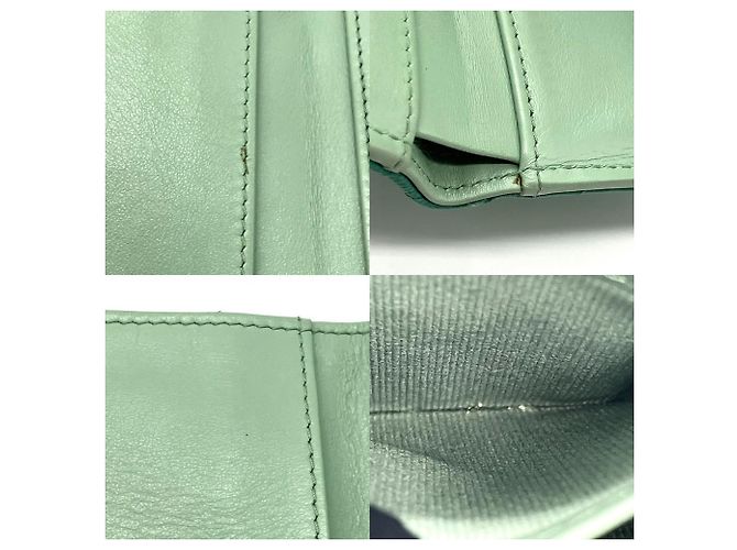 Chanel Matelassé Green Tri-fold Geldbörse Grün - Ansicht 5