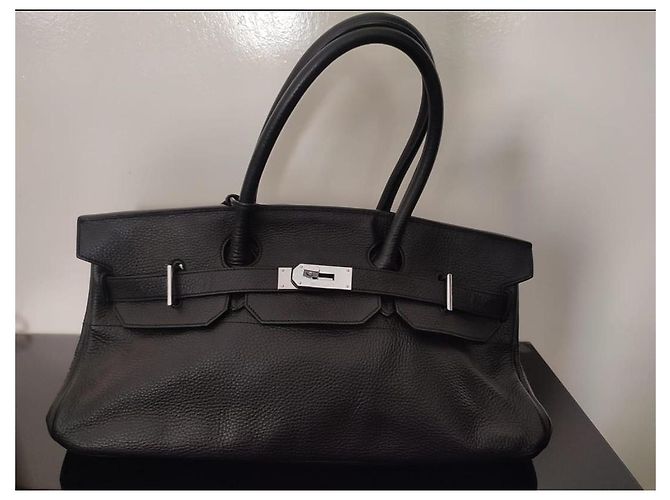 Hermès Birkin Borsa in Pelle Grana Nera Nero - vista 10