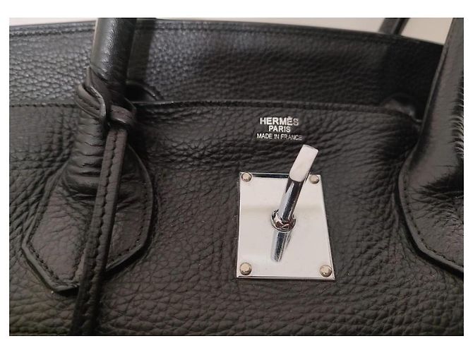 Hermès Birkin Borsa in Pelle Grana Nera Nero - vista 2