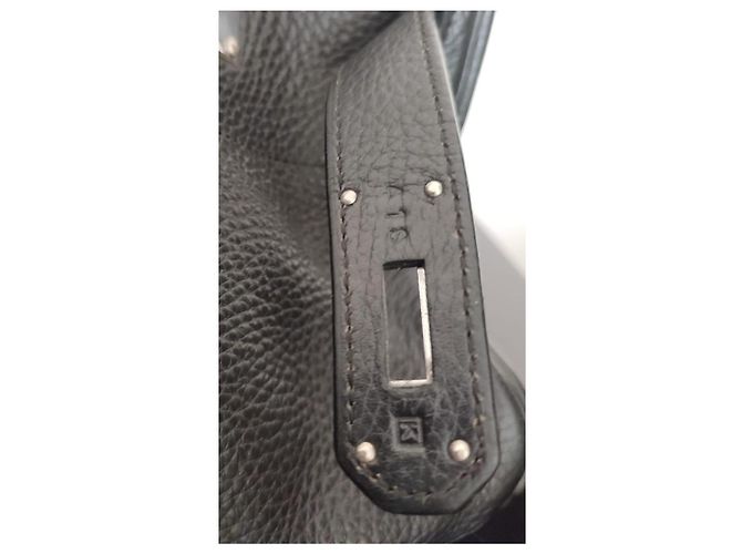 Hermès Birkin Borsa in Pelle Grana Nera Nero - vista 5