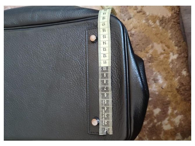 Hermès Birkin Borsa in Pelle Grana Nera Nero - vista 6