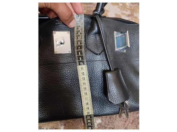 Hermès Birkin Borsa in Pelle Grana Nera Nero - vista 7