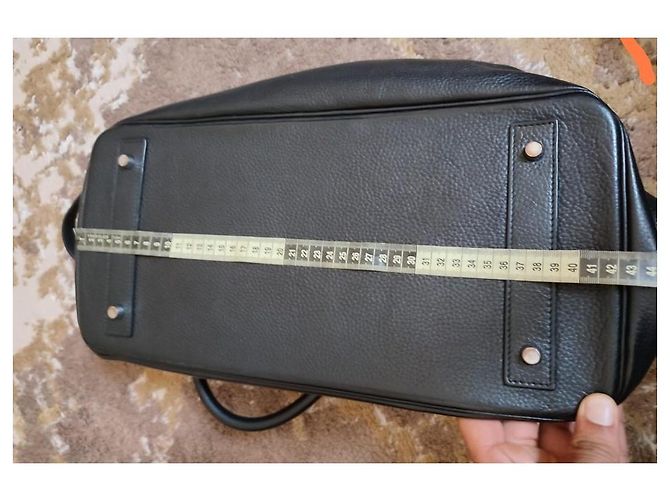 Hermès Birkin Borsa in Pelle Grana Nera Nero - vista 9