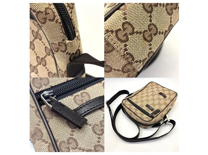 Gucci GG Canvas Beige Mini Schultertasche - Ansicht 5