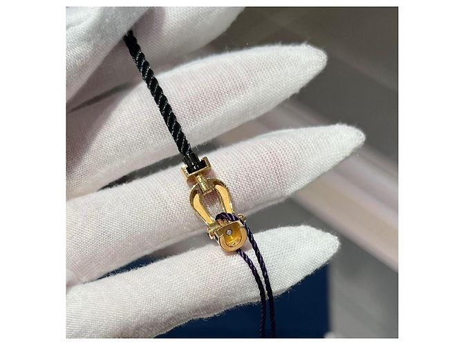 Bracciale FRED Force 10 in oro giallo e diamanti Nero D'oro - vista 5