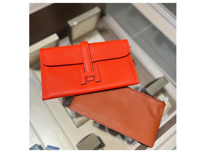 Hermès Constance Clutch Leder Orange - Ansicht 2
