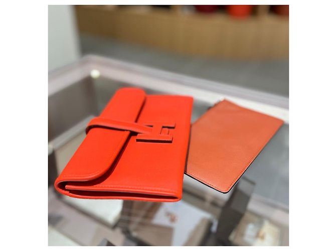 Hermès Constance Clutch Leder Orange - Ansicht 4