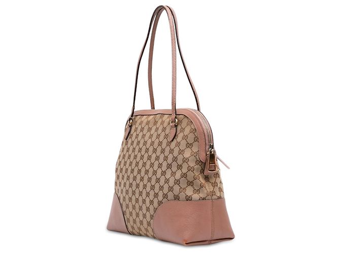 Gucci Bree Dome Tote Medium aus GG Canvas in Beige - Ansicht 2