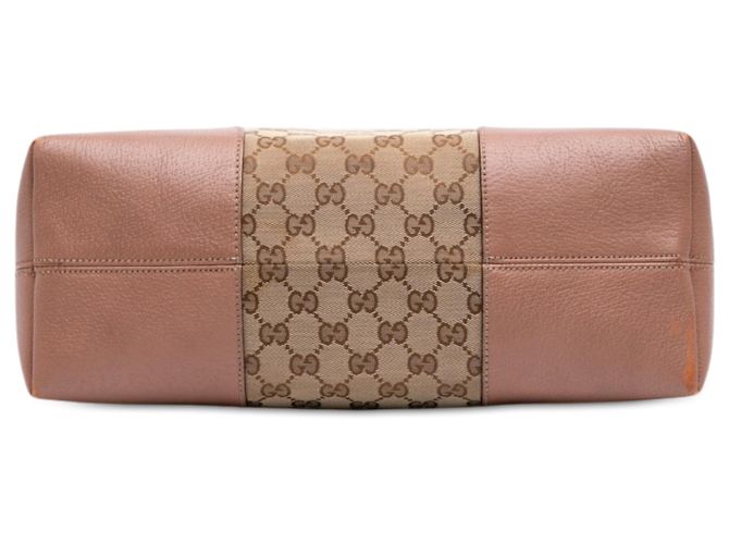 Gucci Bree Dome Tote Medium aus GG Canvas in Beige - Ansicht 3