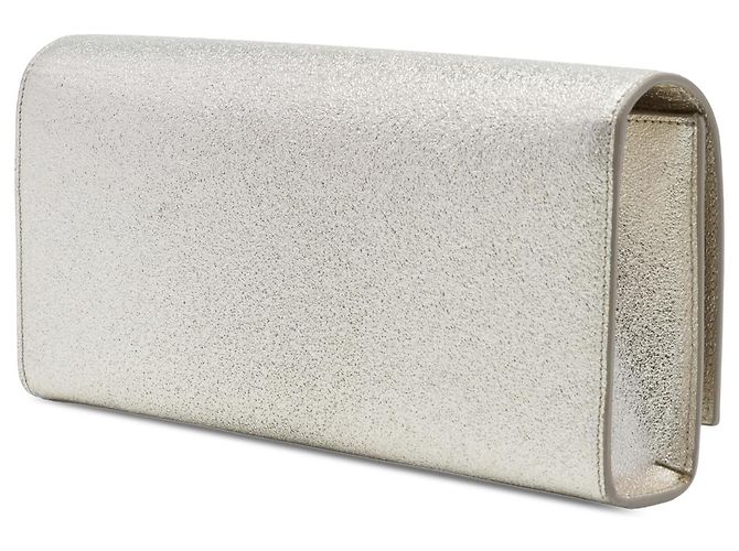 Autre Marque Clutch Cassandre Saint Laurent in pelle di vitello metallizzata oro D'oro - vista 2