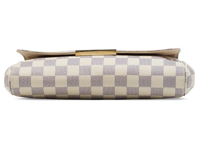 Louis Vuitton White Damier Azur Favorite MM Blanco - vista 3