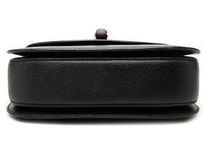 Gucci Black Grained Calfskin Bamboo Night Nero - vista 3