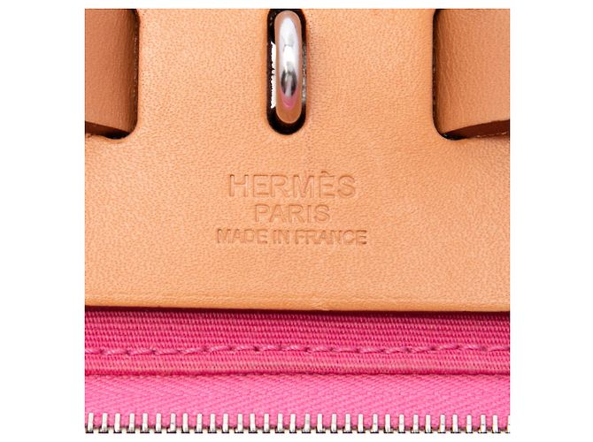 Hermès Pink Toile Herbag Zip 31 Rosa - vista 5