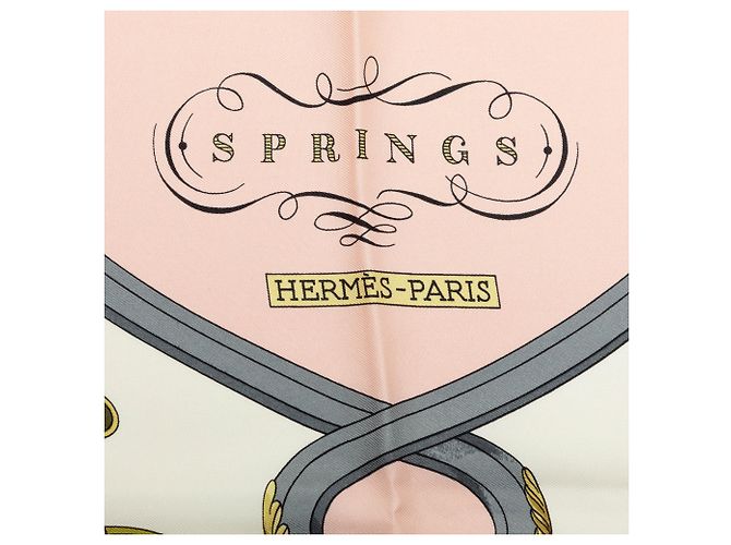 Lenço de seda Hermès Pink Springs 90 Rosa - vista 5