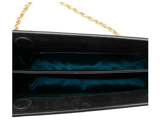 Gucci Borsa a Tracolla Ophidia Chain Piccola in Suede Nero - vista 4