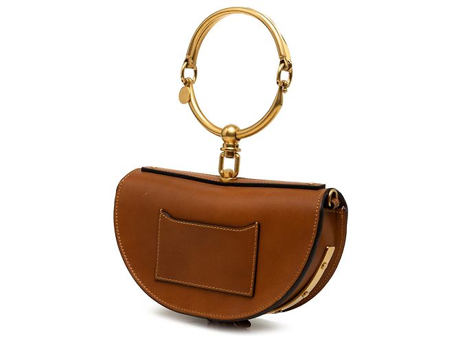 Bolso Nile Chloé Mini de piel de becerro marrón con correa de muñeca Castaño - vista 2