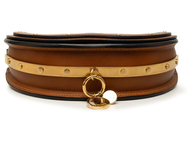Bolso Nile Chloé Mini de piel de becerro marrón con correa de muñeca Castaño - vista 3