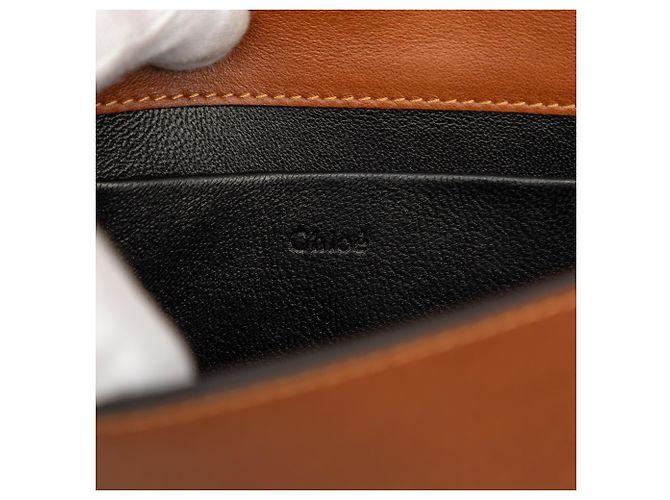 Bolso Nile Chloé Mini de piel de becerro marrón con correa de muñeca Castaño - vista 5