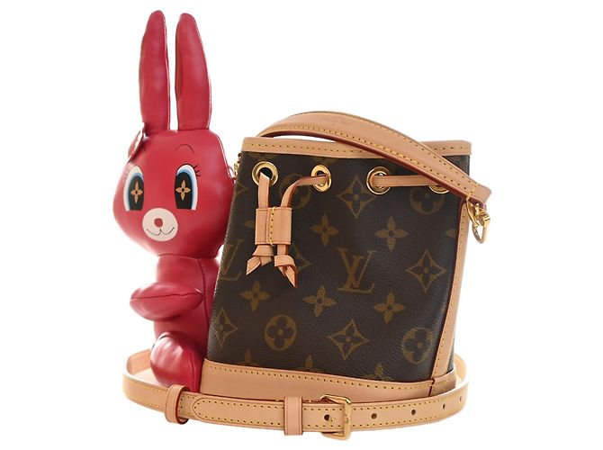 Louis Vuitton Brown Sun Yitian Nano Monogram Rabbit Noe Braun - Ansicht 10